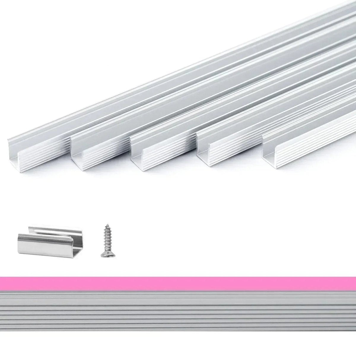 Aluminum Track Channel, 3.3FT Each  For 12V/24V Silicone Neon