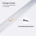 Aluminum Track Channel 3.3FT Pack of 8pcs For 110V Led Neon Light Single Color