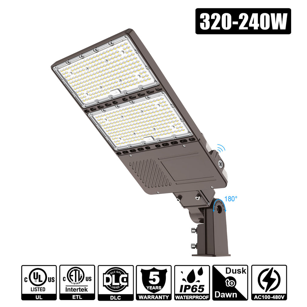 LED Pole Light 90W – 320W Photocell | 5000K | IP65 | Commercial Outdoor Parking Lot & Area Lighting image 9