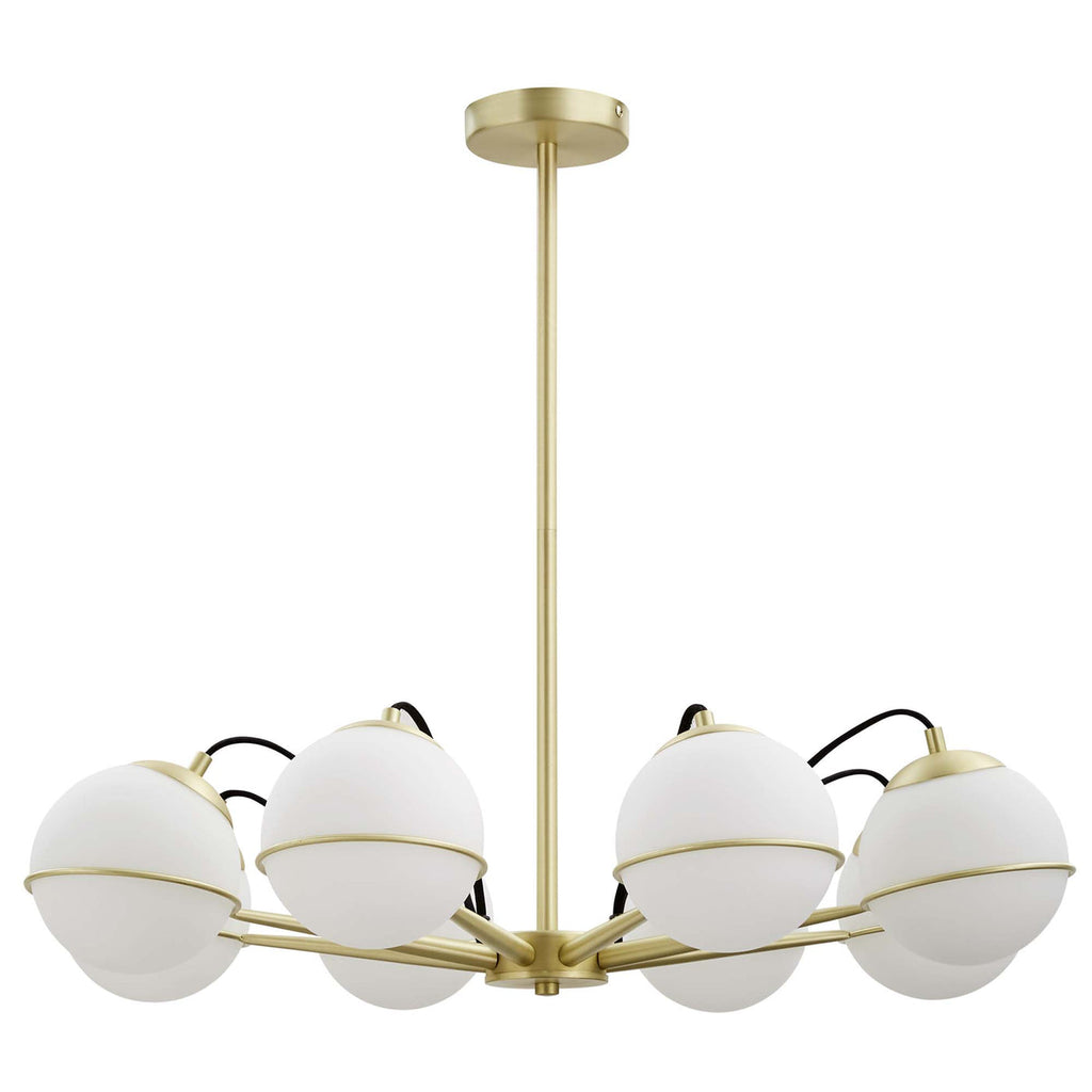 Hanna 8-Light Clear Gold Chandelier | Suspended Mount | Modern Style Chandelier image 7