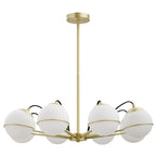 Hanna 8-Light Clear Gold Chandelier | Suspended Mount | Modern Style Chandelier image 7