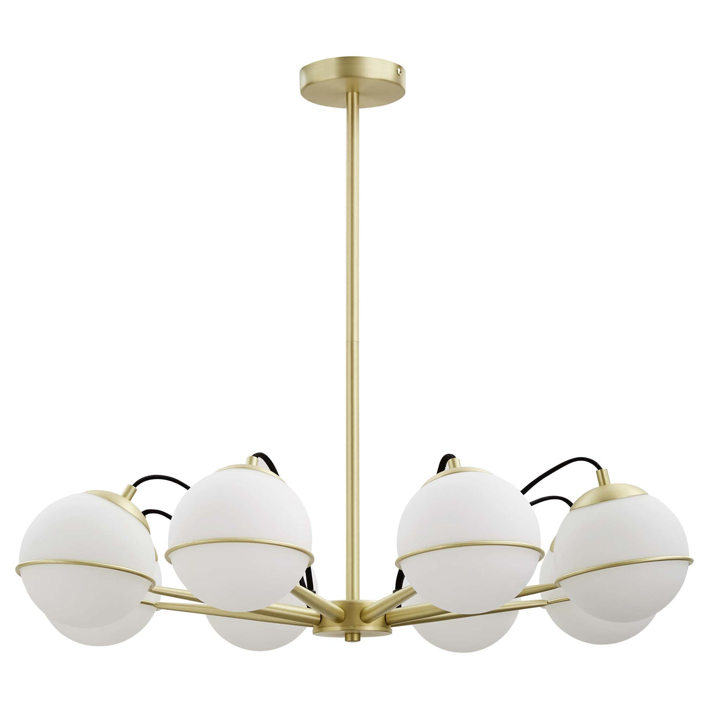 Hanna 8-Light Clear Gold Chandelier | Suspended Mount | Modern Style Chandelier image 7