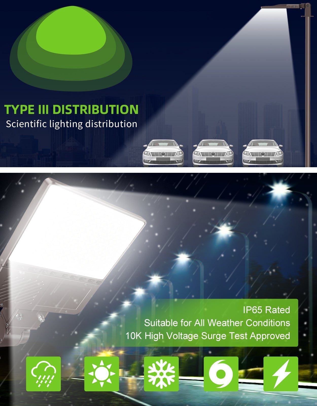Commercial LED Pole Lighting 90W – 320W Photocell | IP65 | 4.5K - 5.7K | Outdoor & Area Light image 6