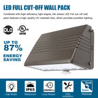 LED Full Cut-Off Wall Pack Light 28W-125W Photocell | DLC | IP65 Waterproof Commercial Security Lighting image 6