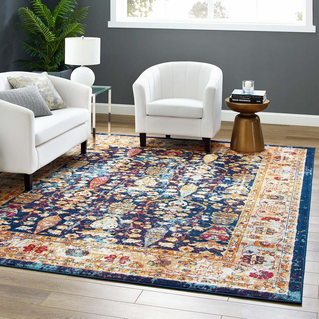 Antique Floral Design | Area Rug | Vintage Floral Lattice Rug in 8 FT X 10 FT And 5 FT X 8 FT | With Rubber Gripping Underside image 19