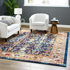 Antique Floral Design | Area Rug | Vintage Floral Lattice Rug in 8 FT X 10 FT And 5 FT X 8 FT | With Rubber Gripping Underside image 19