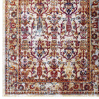 Antique Floral Design | Area Rug | Vintage Floral Lattice Rug in 8 FT X 10 FT And 5 FT X 8 FT | With Rubber Gripping Underside image 9