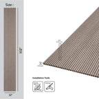 Rounded Mini Slats Polystyrene Wood Slat Walls 112 in x 12 in - (Pack of 10) / 93 sqft image 2