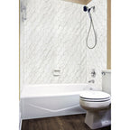 Hex Shower Wall Tiles For Shower and Tub Surrounds | Glue Up Easy To Install | 3 Wall Set image 3