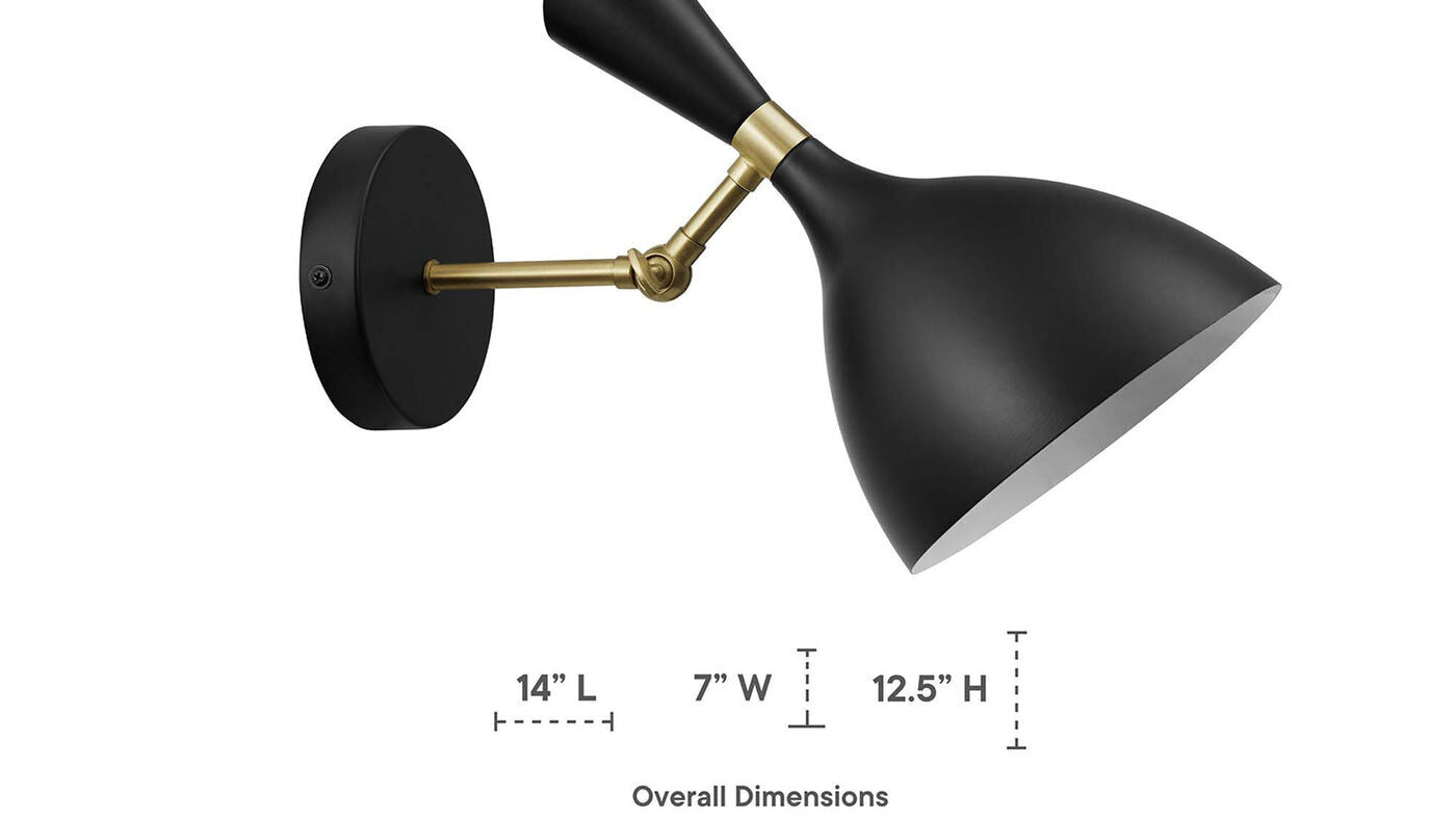 Adjustable LED Wall Sconce Lights in Black image 12