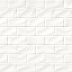 Whisper White Glazed Handcrafted Subway Tile 3x6 | Wall Tile | Backsplash Tile | Ceramic | Greenguard Gold, USGBC/LEED | 8 Pieces Per Box image 1