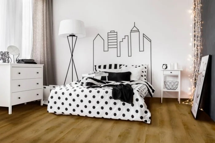 5 mm SPC Vinyl Flooring | 7" X 48" Plank | 1 mm IXPE Padding Attached | 22 Mil Wear Layer | Click Lock Installation | Akra Series 1406 | Fire Resistant | FloorScore® Certified | 1 Box (10 Planks)) image 2