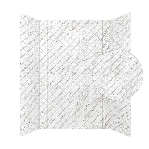 Argyle Shower Wall Tiles For Shower and Tub Surrounds | Glue Up Easy To Install | 3 Wall Set image 2