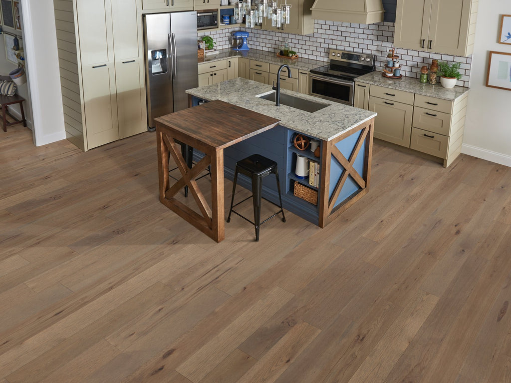 CastleWood Hickory | The Gallery Collection | Greyfriar Shade | Hickory | Real Hardwood | 3 mm Veneer Thickness | 31.09 Sq. Ft. Per Carton | Wire Brushed Finish (Copy) image 3