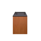 Wall Mount Bathroom Vanity With Sink | Cherry White & Cherry Black Color Options | 18", 24", 36" & 48" Size Options | Scenic Series | Full Extension Drawer | Ceramic Sink Basin | Drywall Friendly Mounting Cleat image 8