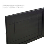Archie Wood Twin Headboard | Rubberwood &amp; MDF Veneer | Twin, Full, Queen &amp; King Sizes Available | Black, Gray, Walnut Color Options | Pack Of 2 image 6