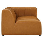 Bartlett 6-Piece Tan Vegan Leather Sectional Sofa image 3