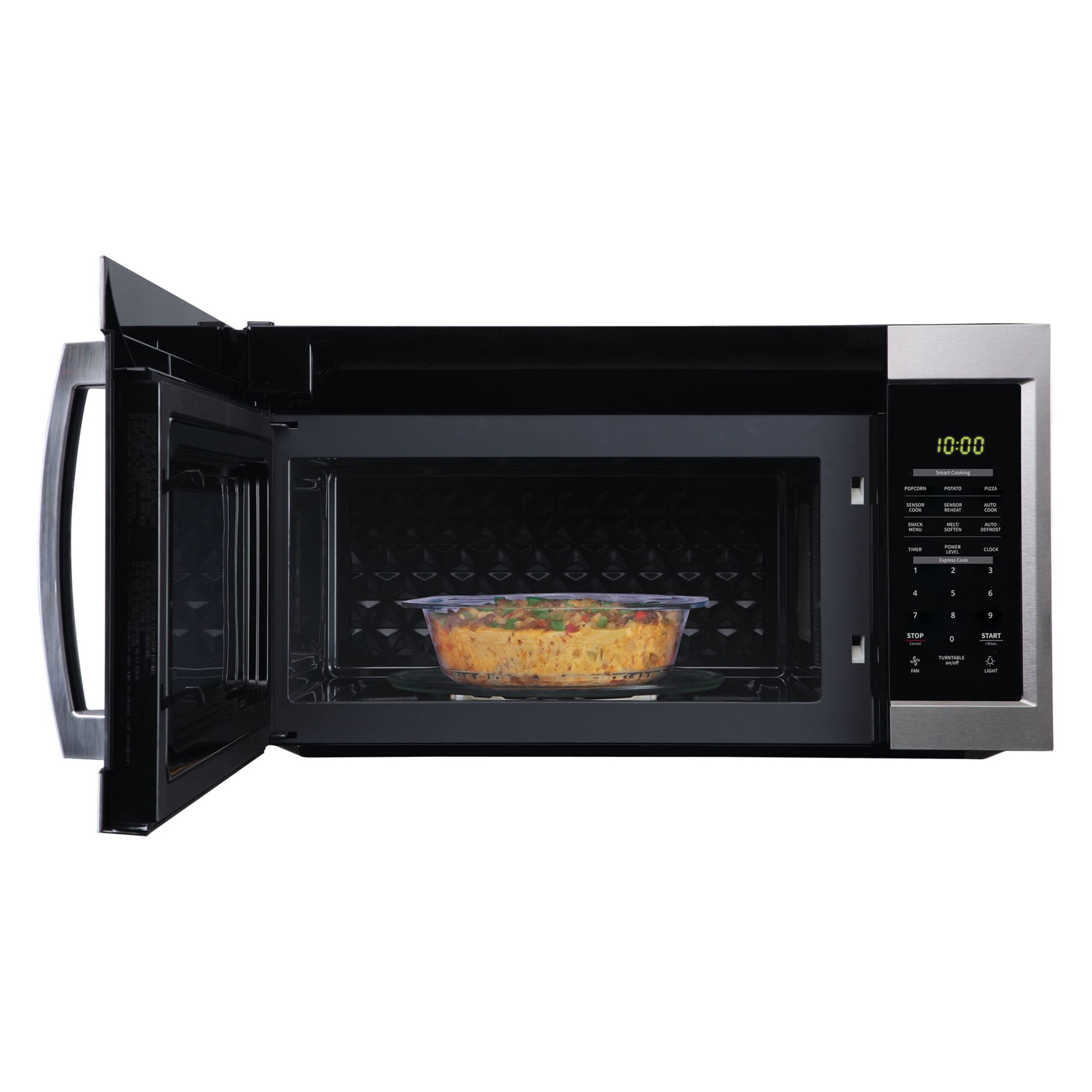 Magic Chef 1.7 Cu. Ft Over-The-Range (OTR) Microwave With Sensor | 1000 Watt | Stainless Steel | 6 Auto Cooking Modes | Hood Light | Auto Defrost Modes | 10 Power Levels image 1