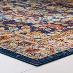 Antique Floral Design | Area Rug | Vintage Floral Lattice Rug in 8 FT X 10 FT And 5 FT X 8 FT | With Rubber Gripping Underside image 4