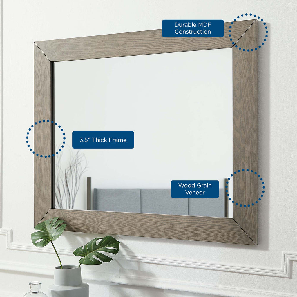 Merritt Mirror in Oak | Contemporary Modern Allure Appeal | Pack of 2 image 2