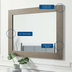 Merritt Mirror in Oak | Contemporary Modern Allure Appeal | Pack of 2 image 2