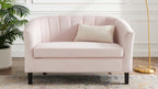 Prospect Channel Tufted Performance Velvet Loveseat in Pink image 4