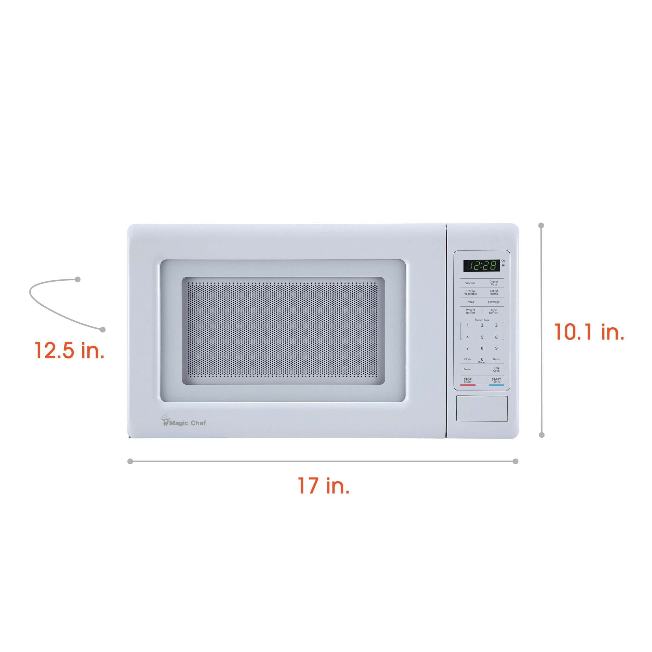 Magic Chef 0.7 Cu. Ft Countertop Microwave | 700 Watt | White Color | Digital Display | 6 Auto Cooking Modes | Child Lock | Auto Defrost Modes | 10 Power Levels image 5
