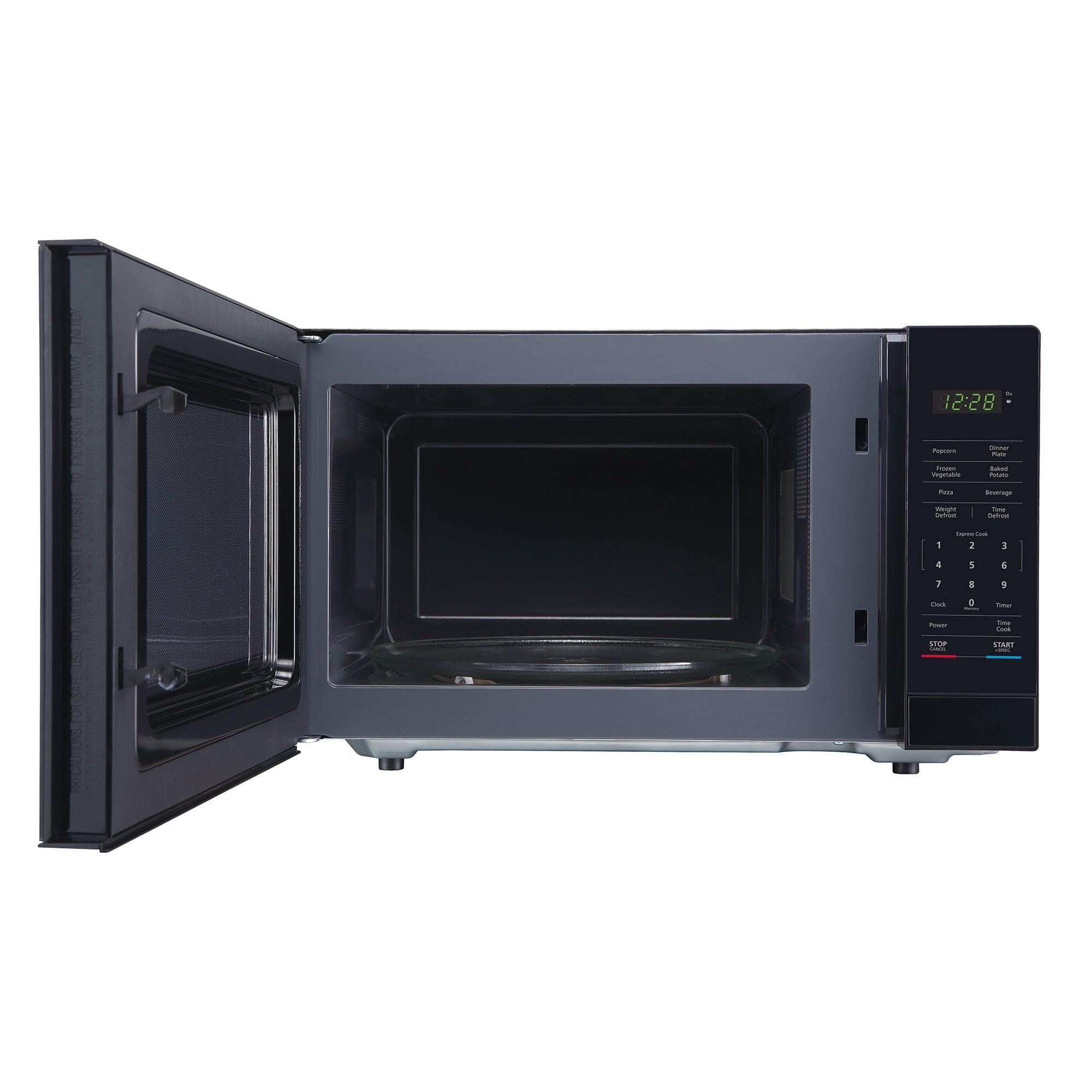 Magic Chef 1.1 Cu. Ft Countertop Microwave | 1000 Watt | Black with Gray Cavity Or Stainless Steel Color Options | Digital Display | 6 Auto Cooking Modes | Child Lock | Auto Defrost Modes image 2