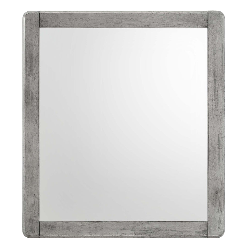 Georgia Wood Mirror in Gray | Streamlined Frame image 2