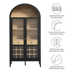 Nolan Arched Bar Cabinet in Black image 2