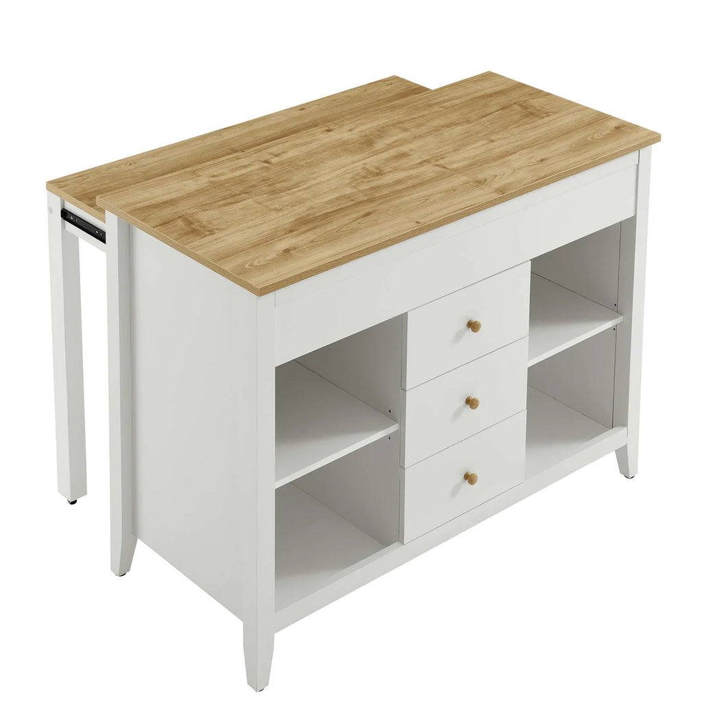 Oak White Farmstead Kitchen Island image 2