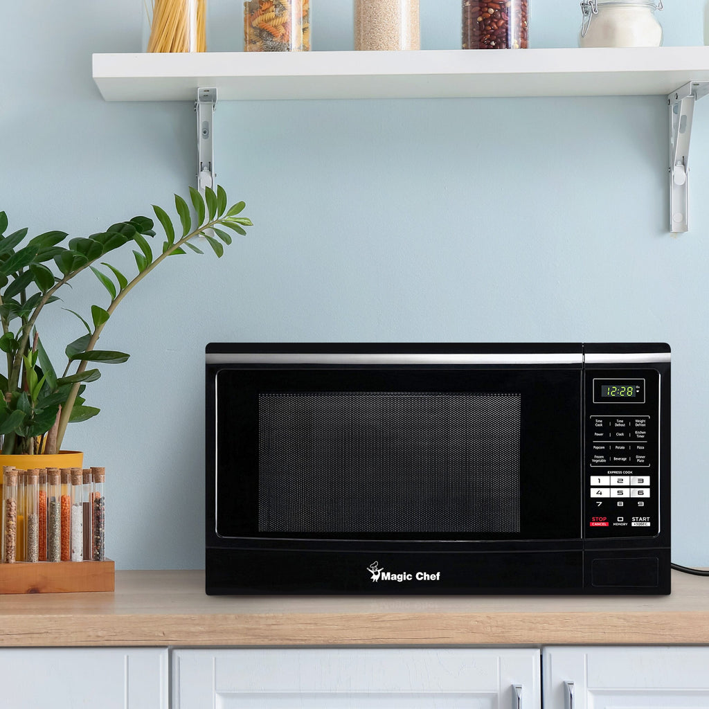 Magic Chef 1.6 Cu. Ft Countertop Microwave | 1100 Watt | Black Or White Color Options | Digital Display | 6 Auto Cooking Modes | Child Lock | 8 Years Warranty On Magnetron image 4