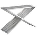 Press Stainless Steel Console Table in Silver image 3