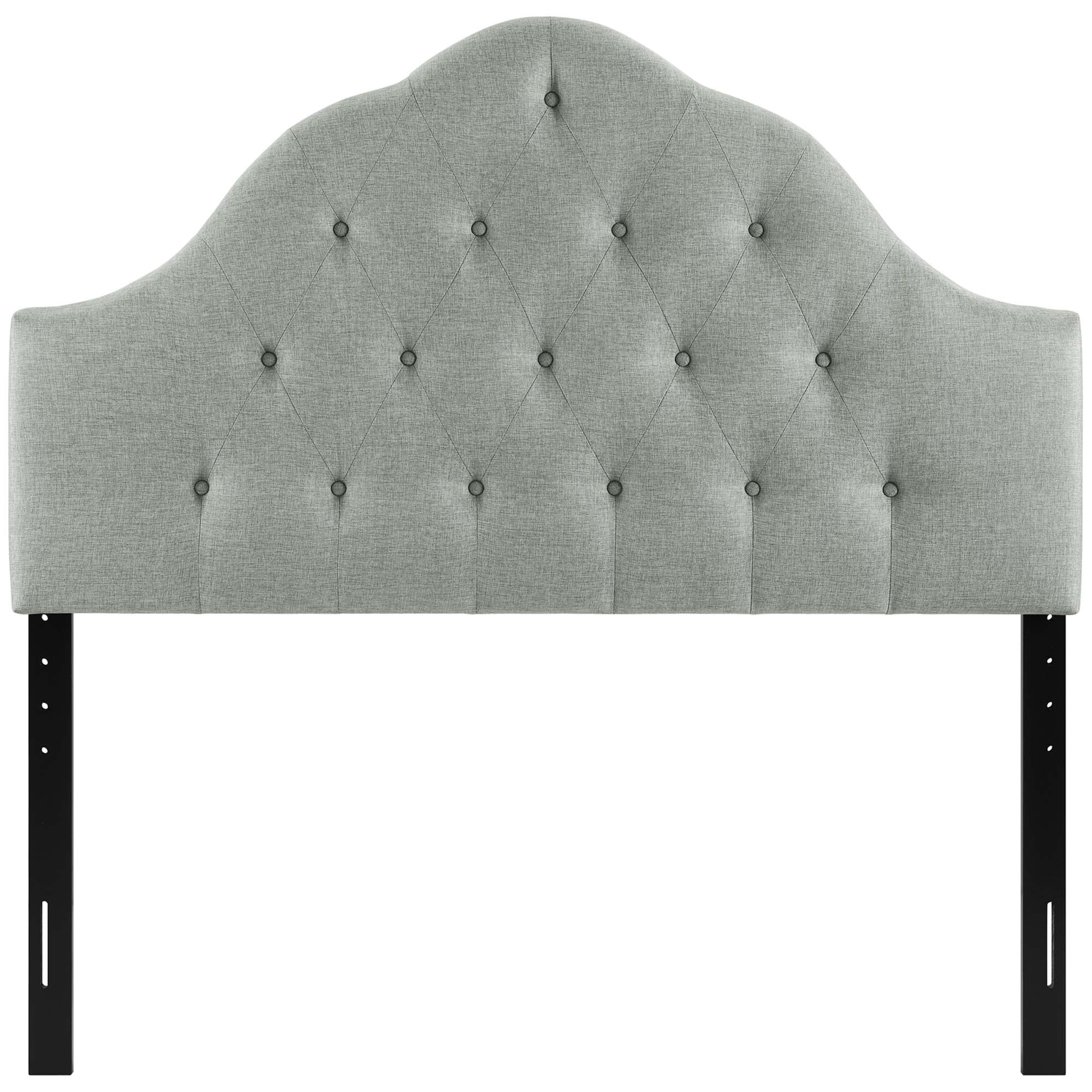 Sovereign Upholstered Fabric Headboard | Padded with Foam, Linen Fabric Upholstery | Queen &amp; King Sizes | Gray &amp; Beige Color Options image 6