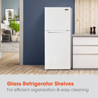 Magic Chef 10.1 Cu Ft Top Freezer Refrigerator in White | Energy Star Qualified | 5 Year Warranty On Compressor | Adjustable Shelves  | Gallon Door Storage | In-Door Can Holder image 3