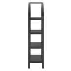 Vexley 60 Inch Arched Bookshelf  | Natural, Black &amp; Walnut Color Options| Pine Wood Frame | Sculptural Arched Silhouette | 4 Pine Veneer Shelves image 7