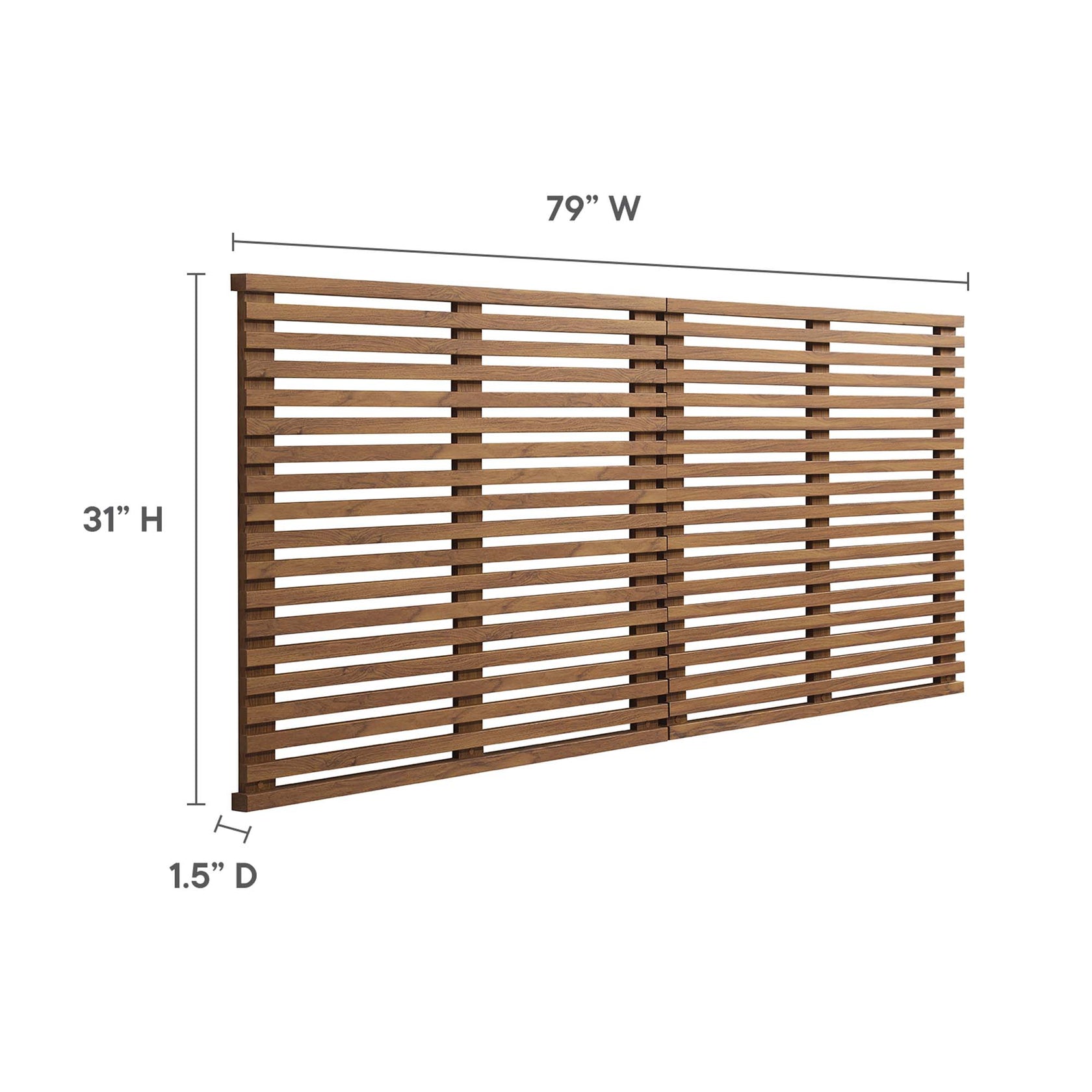 Render Wall Mount Headboard| Particleboard with Smooth Wood Grain Laminate | Twin, Queen &amp; King Sizes | Charcoal, Oak &amp; Walnut Color Options image 3