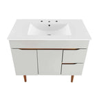 24" / 36" Bathroom Vanity In Grey White &amp; Grey Black Color | Harvest Series | Minimalistic Design | Vanity For Homes, Hotels image 5