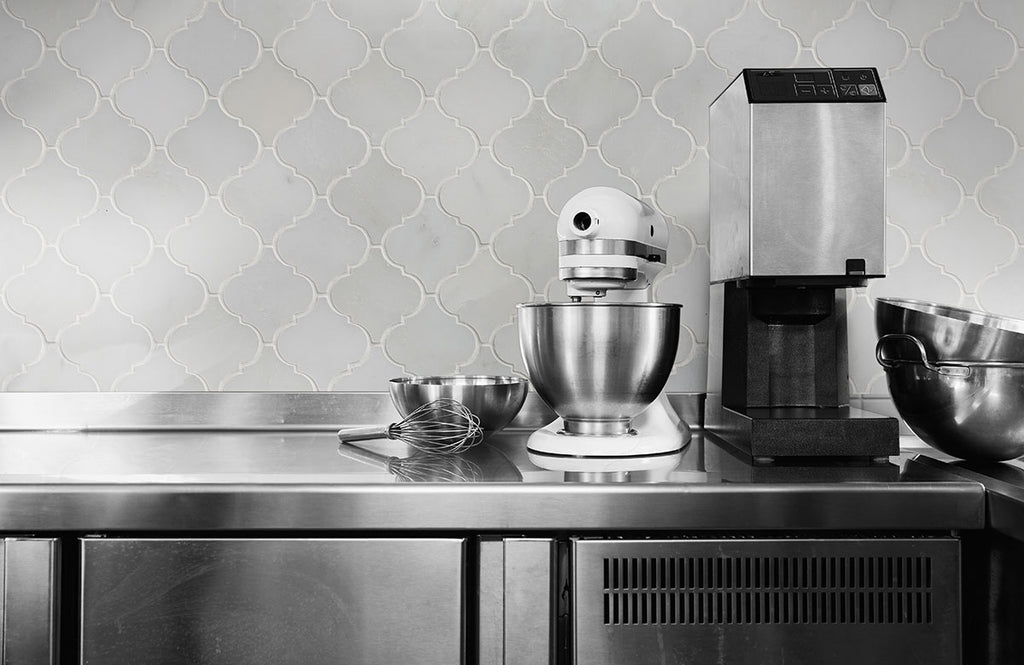 Greecian White Arabesque Tile | Wall Tile &amp; Backsplash Tile | Italian Marble | Greenguard Gold, USGBC/LEED | 10 Pieces Per Box image 3
