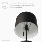 Avenue Table Lamp in Black | E26 Base | Pack of 2 image 6