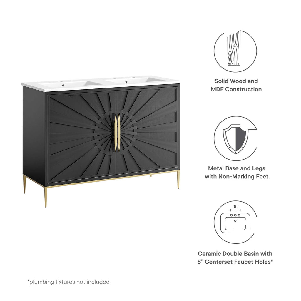Awaken Series Bathroom Vanity | Various Sizes And Colors | Modern Design Vanity With Basin For Homes, Hotels image 4