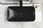 Tuscany 28"W x 15-3/8"D Ceramic Rectangular Bathroom Vessel Sink | Matt Black, Matt Gray & White Color Options | Jonava Series | Premium Quality Ceramic Construction | Elegant Modern Style Design image 3