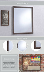 Tracy Bedroom Dresser Mirror | Mid Century Design | Pack of 2 image 1