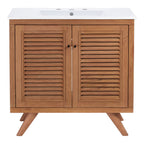 Bathroom Vanity With Sink | Natural White Color Option | 24" Or 36" Size Options | Birdie Series | Full Extension Drawer | Modern & Sleek  Design image 8
