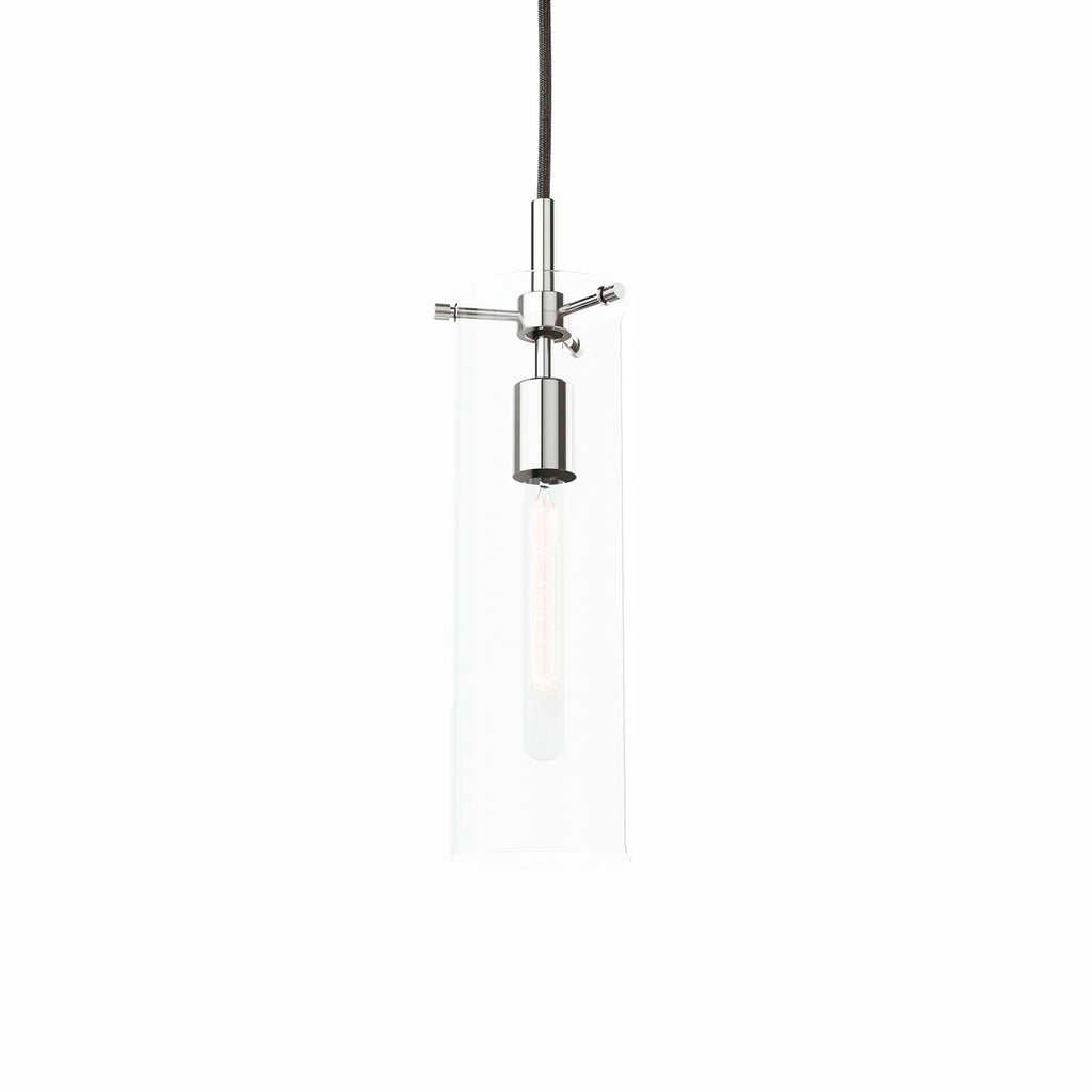 Skylark Pendant Light | Clear Polished Nickel And Clear Black Color Options | Ideal For Living Room, Bedroom, Kitchen, Dining Area, Bathroom, Or Office  | Pack Of 4 image 4