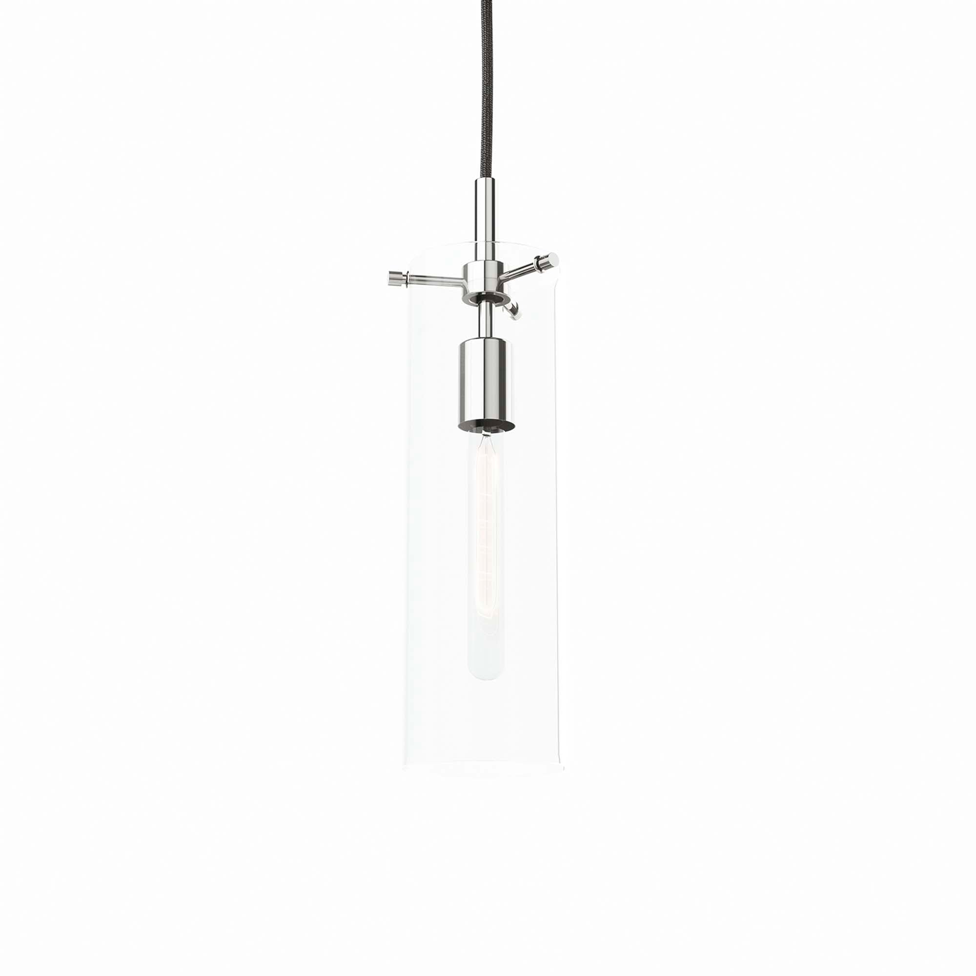 Skylark Pendant Light | Clear Polished Nickel And Clear Black Color Options | Ideal For Living Room, Bedroom, Kitchen, Dining Area, Bathroom, Or Office  | Pack Of 4 image 4