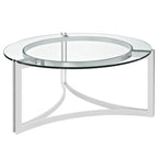 Signet Silver Stainless Steel Coffee Table image 2