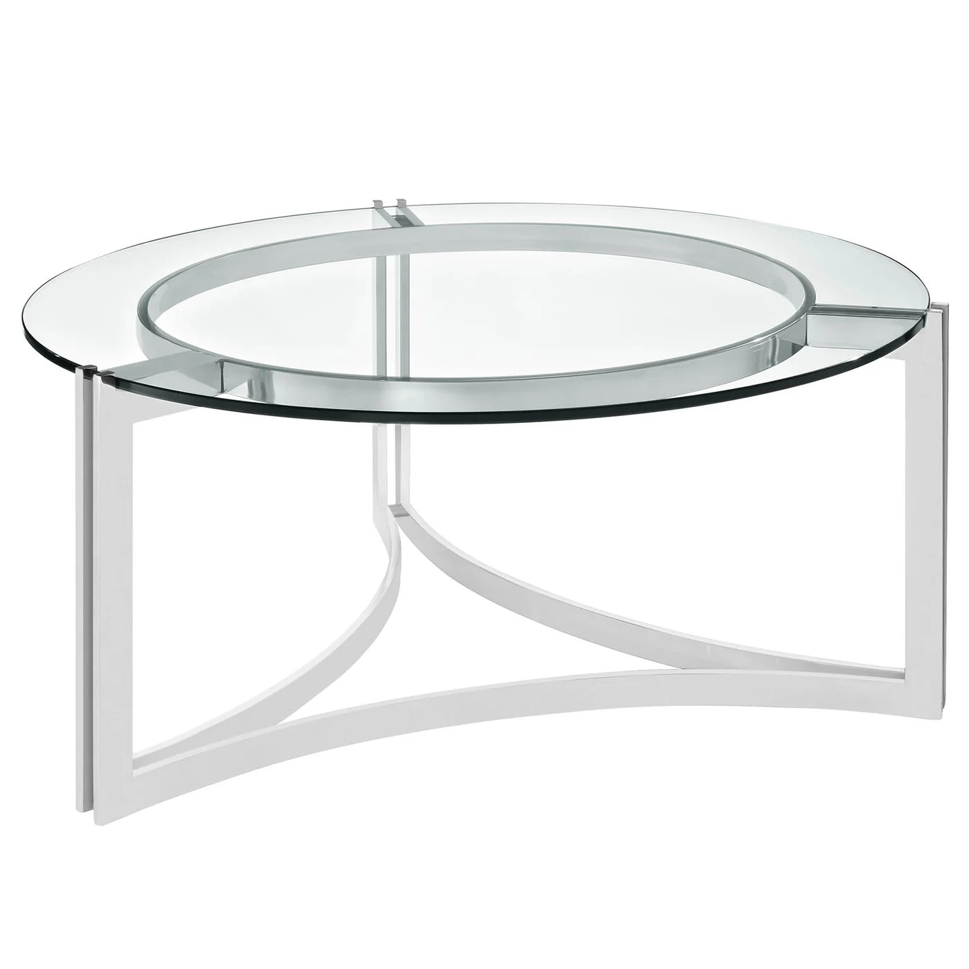 Signet Silver Stainless Steel Coffee Table image 2