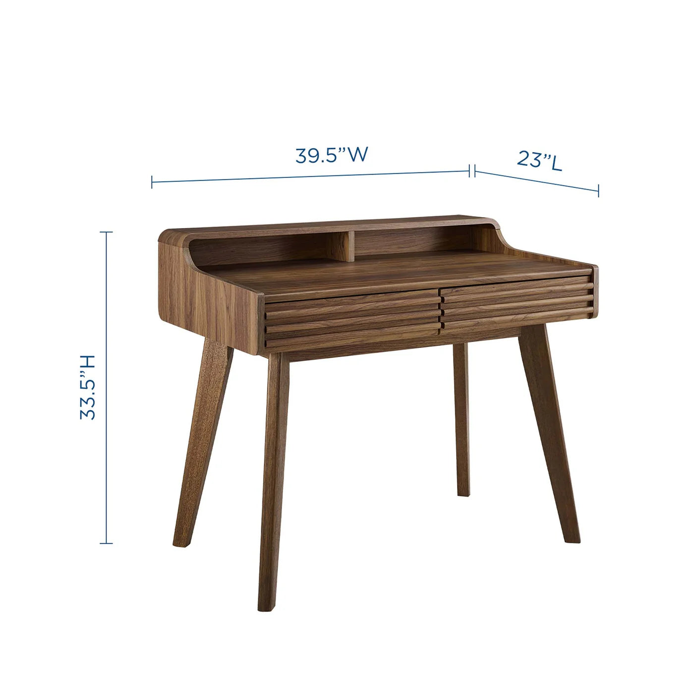 Render Walnut-Finished Writing Desk image 2