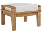 Marina Teak Ottoman for Outdoor Patio in Natural Gray image 3